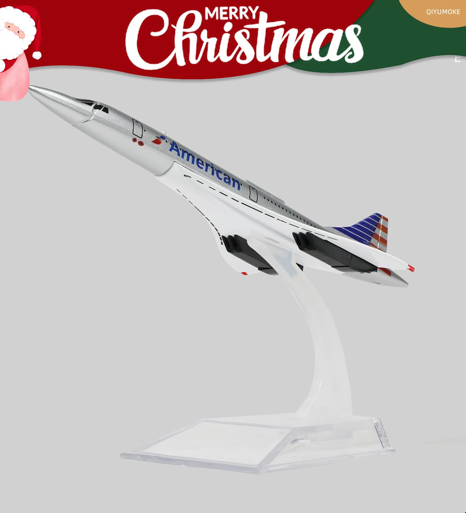 CONCORDE ALL NIPPON AIRWAYS 1:400スケール QIYUMOKE 1/400 Scale AA Concorde Diecast Metal Airplane Model Kit